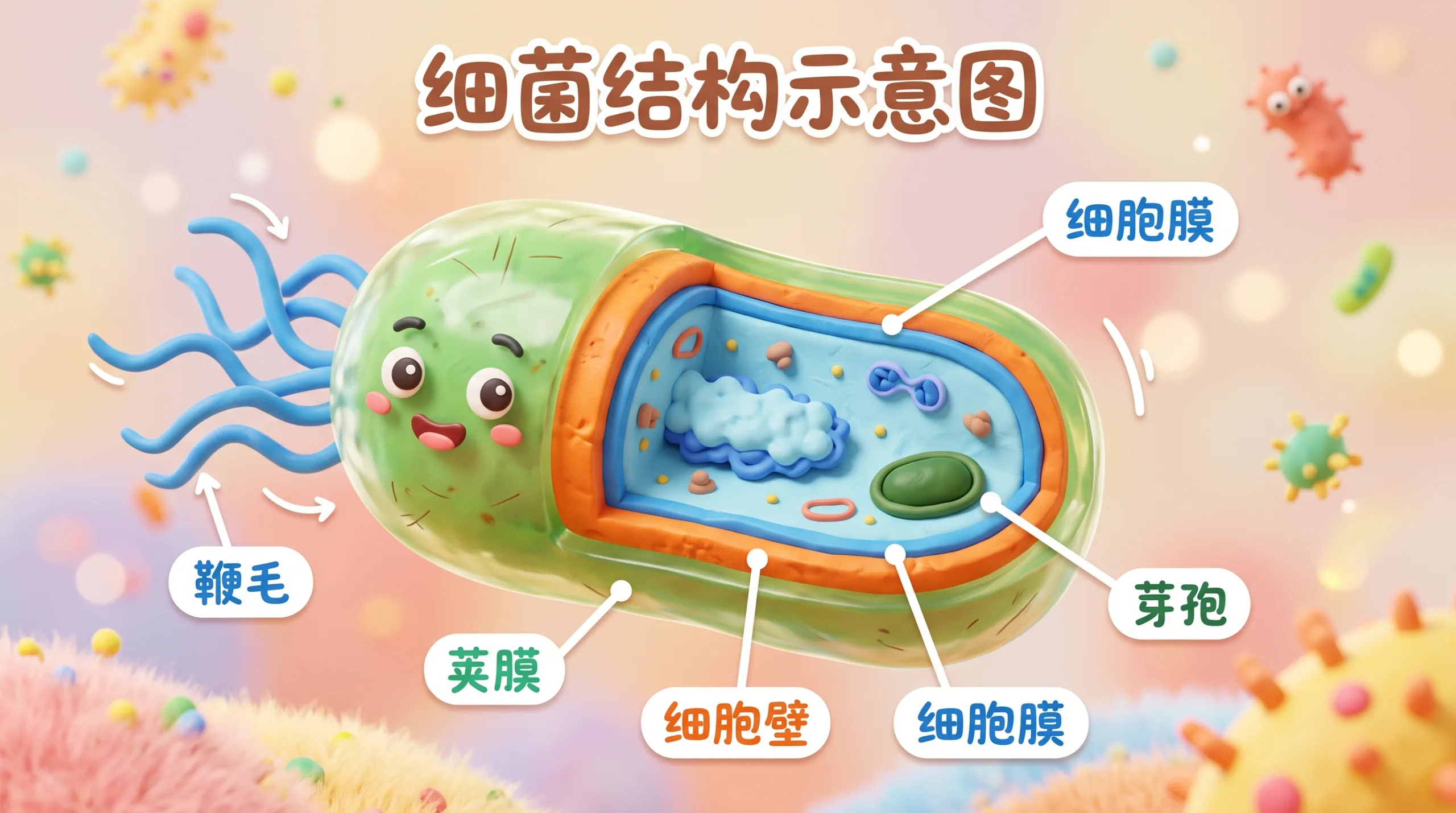 细菌结构示意图